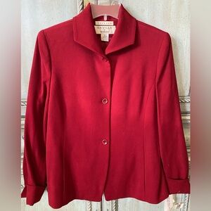 Women's Classic Wool Red Blazer